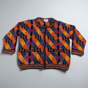 Miso Healthy To Wear Cardigan Sweater 90s‎ Grunge Distressed Womens Size M/L